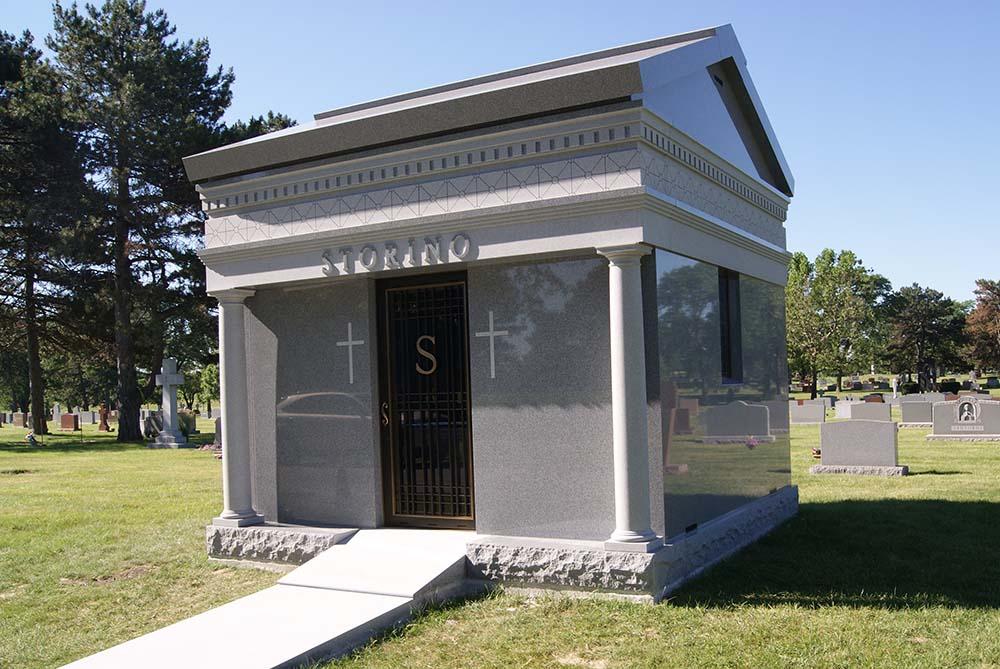 Private mausoleum with handicap accessible ramp